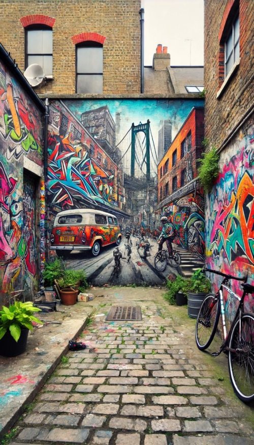 Urban Graffiti Alley Scene - Related OpersCraft wallpaper