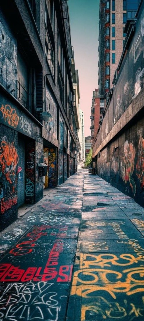 Urban Graffiti Alleyway