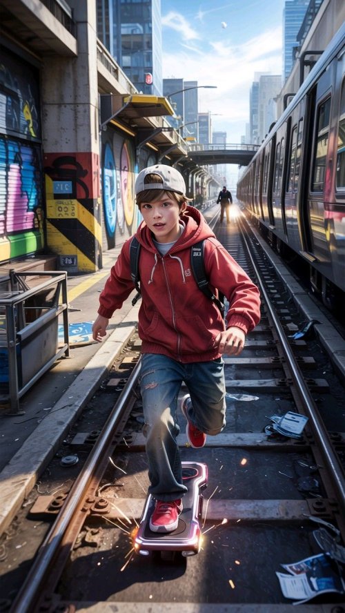 Urban Kid on Hoverboard - Related OpersCraft wallpaper
