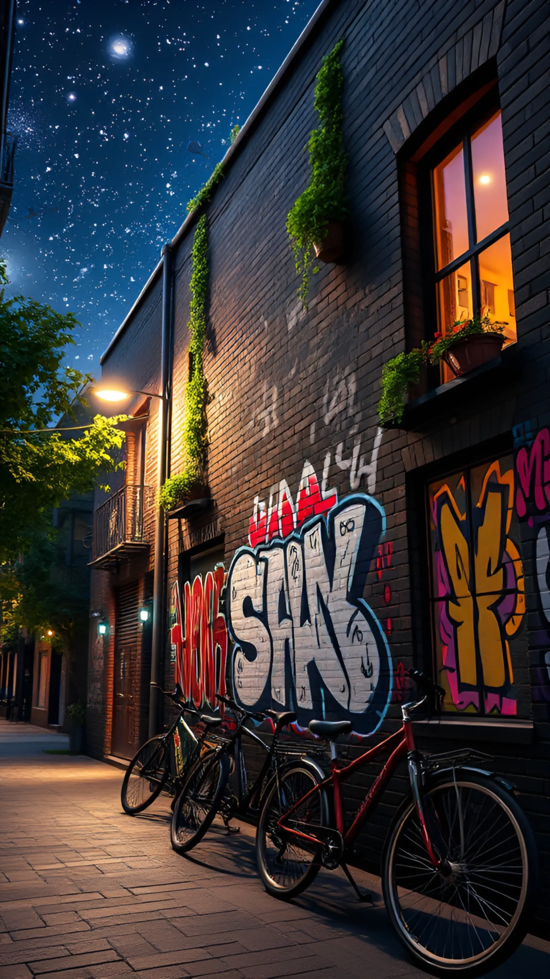 Urban Night Graffiti Bikes - Related OpersCraft wallpaper