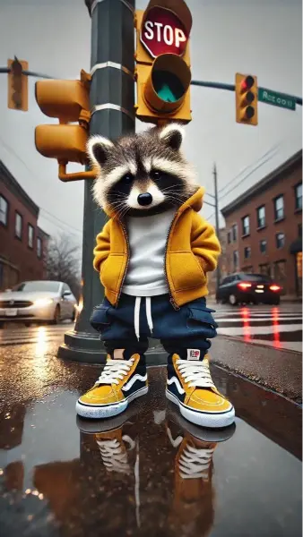 Urban Raccoon Street Style - Related OpersCraft wallpaper