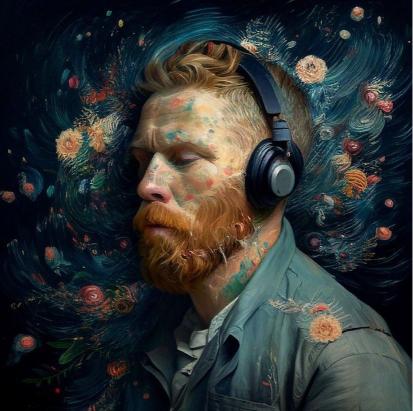 Van Gogh's Sonic Dream - art Wallpaper