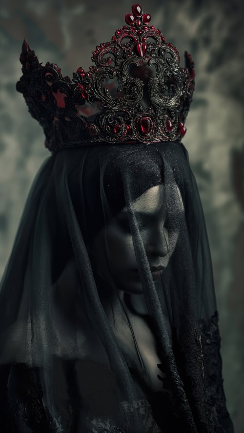 Veiled Queen of Darkness - gothic Wallpaper