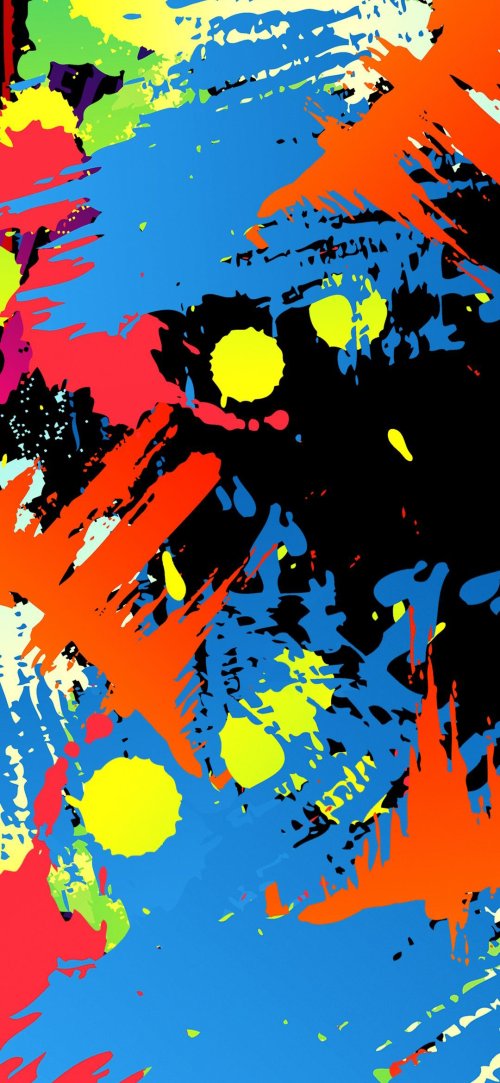 Vibrant Abstract Paint Splatter