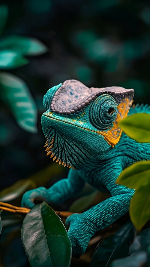 Vibrant Chameleon Portrait - Related StockWalls wallpaper