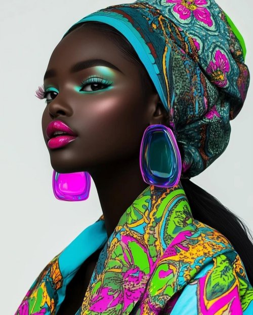 Vibrant Fashion Portrait - random Wallpaper