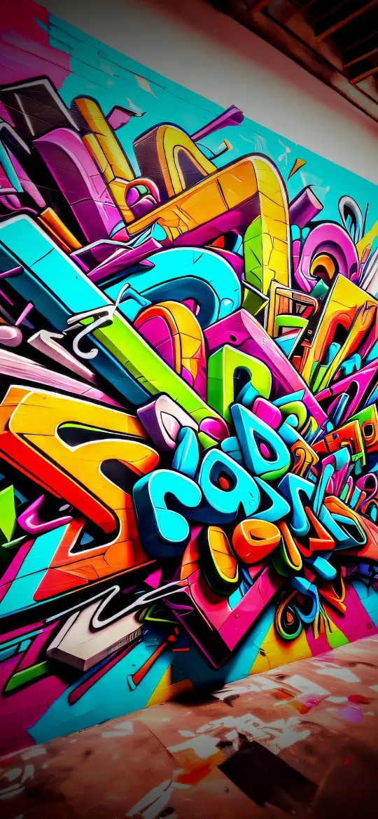Vibrant Graffiti Explosion