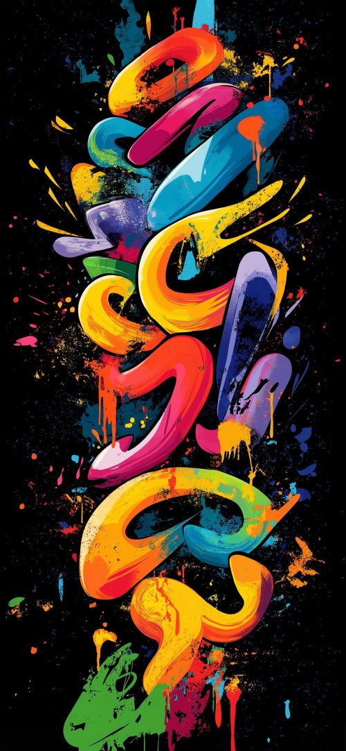 Vibrant Graffiti Splatter