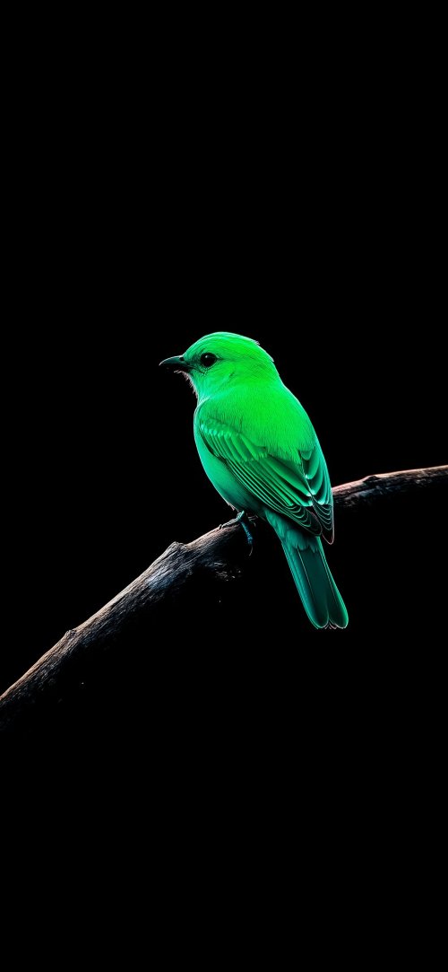 Vibrant Green Bird - Related Darkify wallpaper