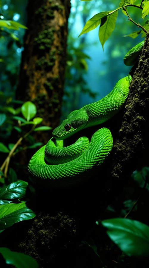 Vibrant Green Serpent - Related OpersCraft wallpaper