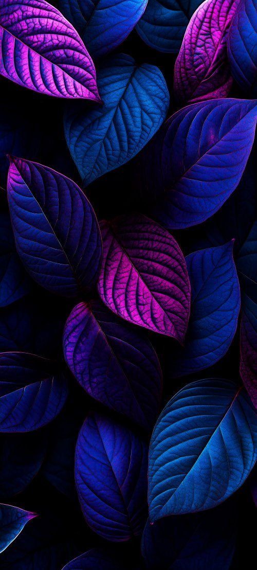 Vibrant Neon Leaf Pattern - Related StockWalls wallpaper