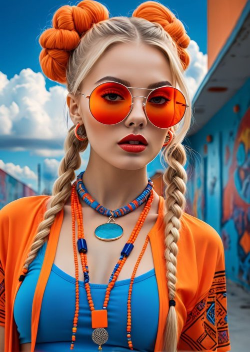 Vibrant Retro Fashion Portrait - Related OpersCraft wallpaper