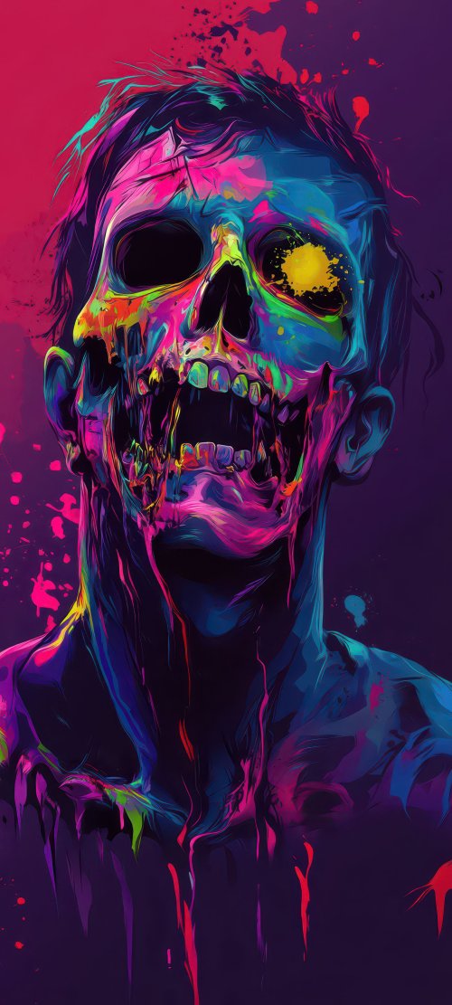 Vibrant Skull Portrait - Related OpersCraft wallpaper