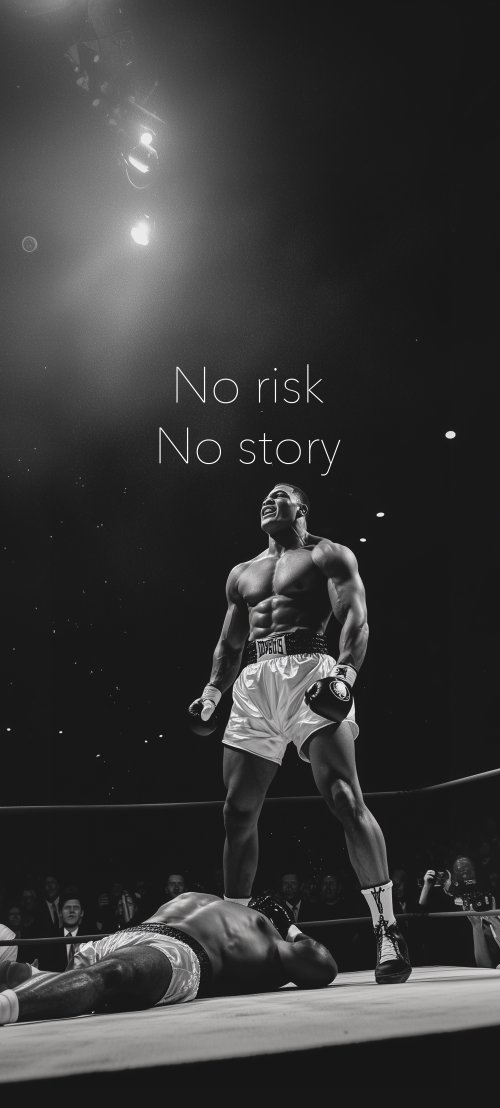 Victorious Boxer Monochrome - quotes Wallpaper