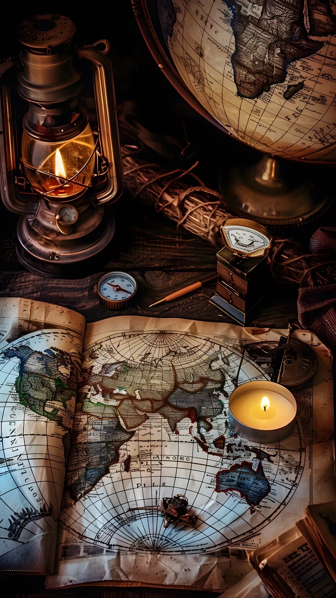 Vintage Explorer's Still Life - vintage Wallpaper