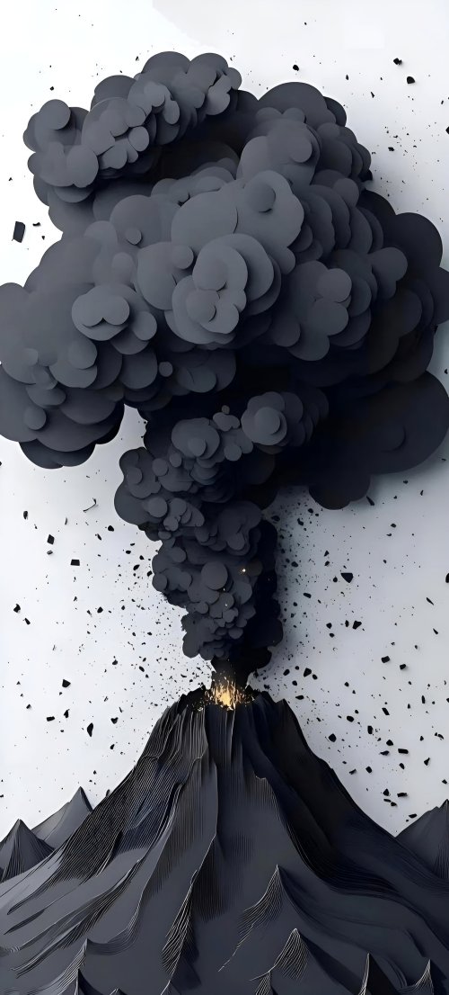 Volcanic Eruption Abstract Art - Related StockWalls wallpaper
