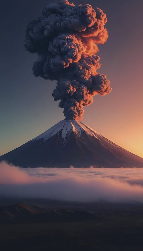 Volcanic Eruption Sunset Glow - Related OpersCraft wallpaper