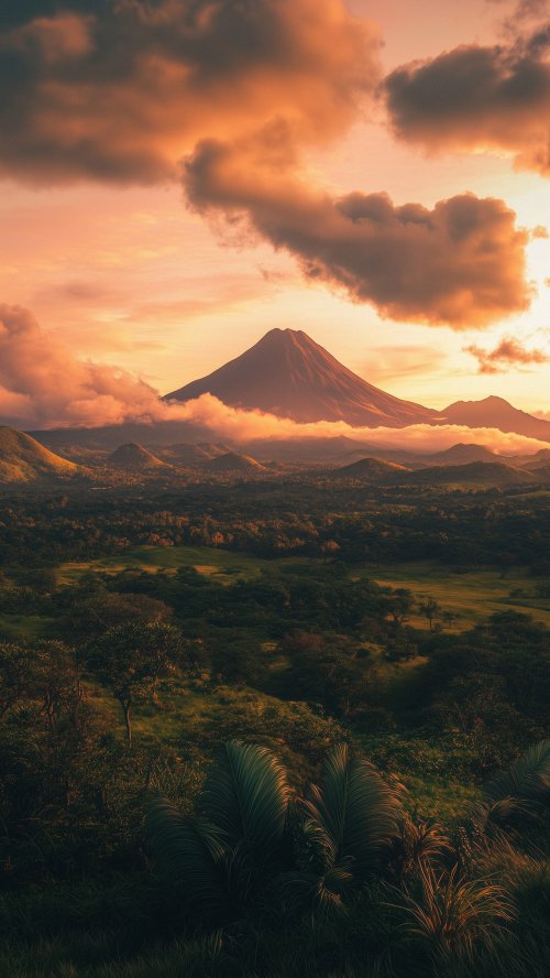 Volcanic Sunset Landscape - Related OpersCraft wallpaper