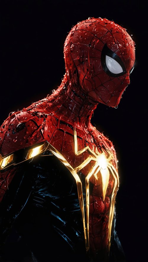 Wet Spider-Man Portrait - Related OpersCraft wallpaper