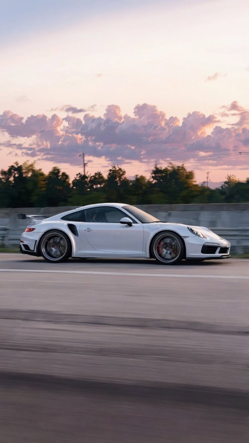 White Porsche Sunset Drive - Related OpersCraft wallpaper