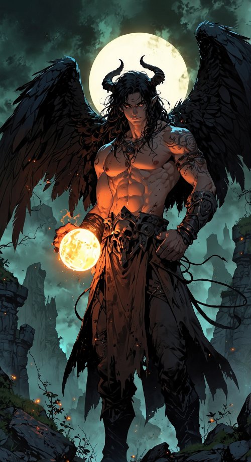 Winged Demon with Orb - Related OpersCraft wallpaper