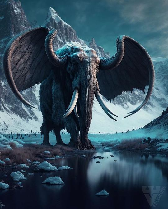 Winged Mammoth in Winter - Related OpersCraft wallpaper