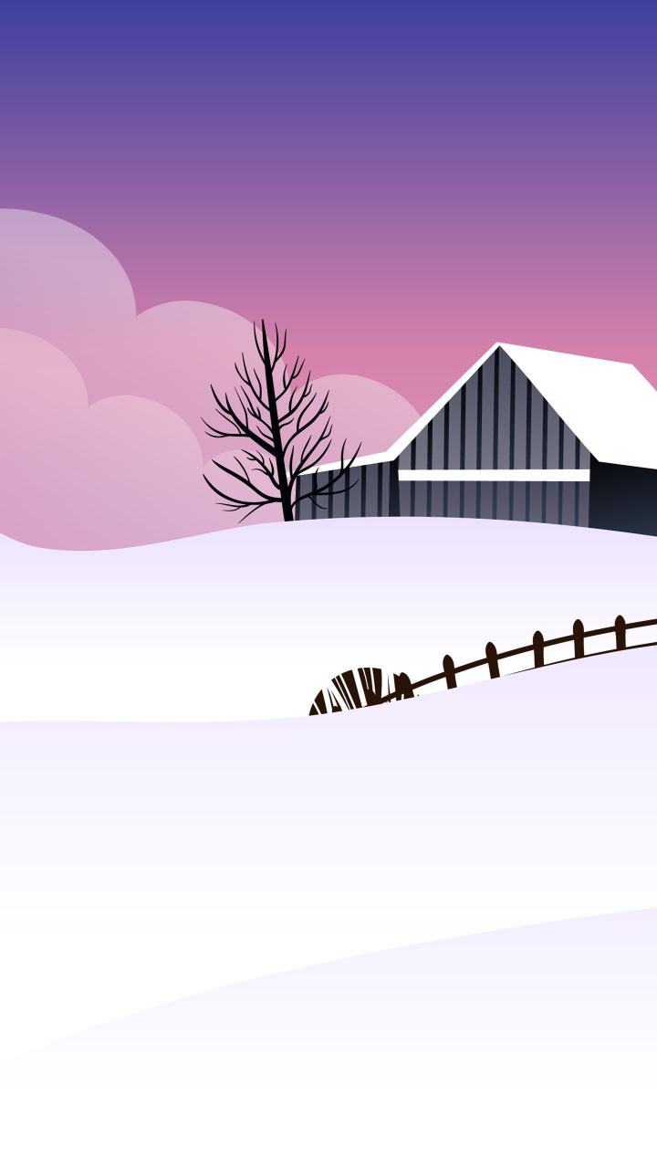 Winter Barn Landscape - Related OpersCraft wallpaper