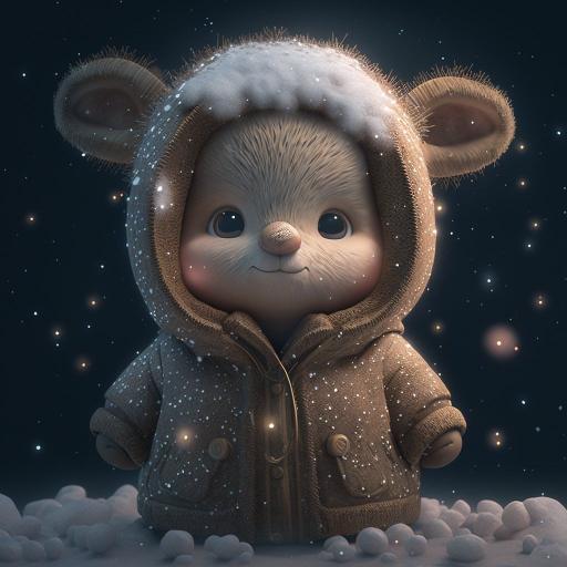 Winter Bear Cub Portrait - Related StockWalls wallpaper