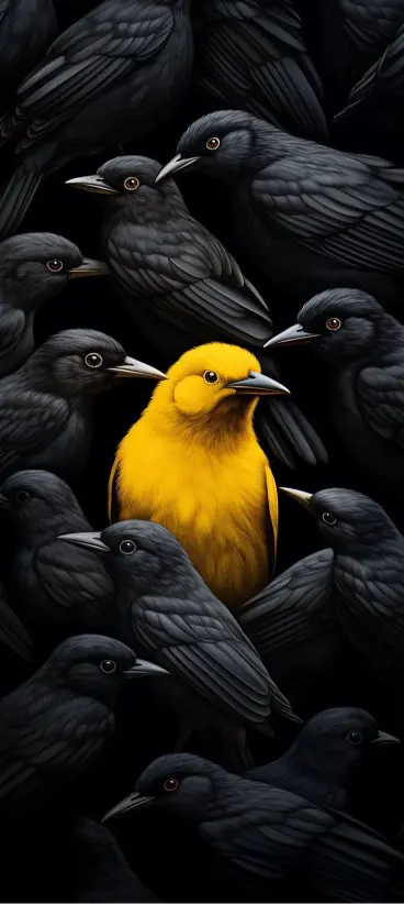 Yellow Bird Among Crows - Related OpersCraft wallpaper