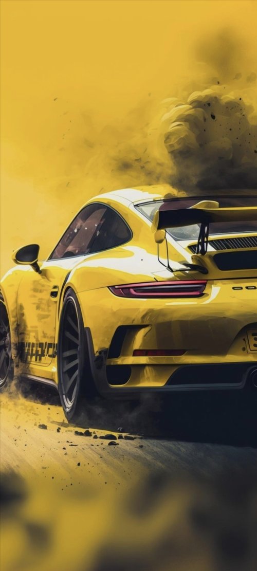 Yellow Porsche GT3 Art - Related OpersCraft wallpaper