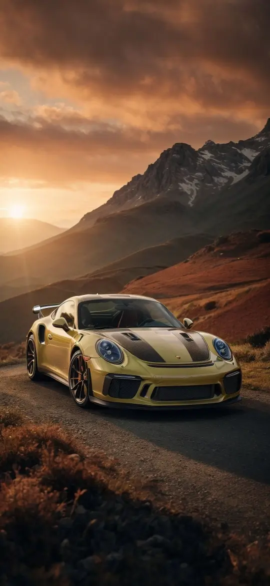 Yellow Porsche Mountain Drive - Related OpersCraft wallpaper