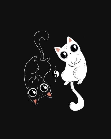 Yin Yang Kitty Cats - Related OpersCraft wallpaper