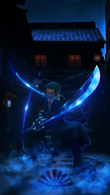 Zoro's Nightly Swordsmanship - Related Darkify wallpaper