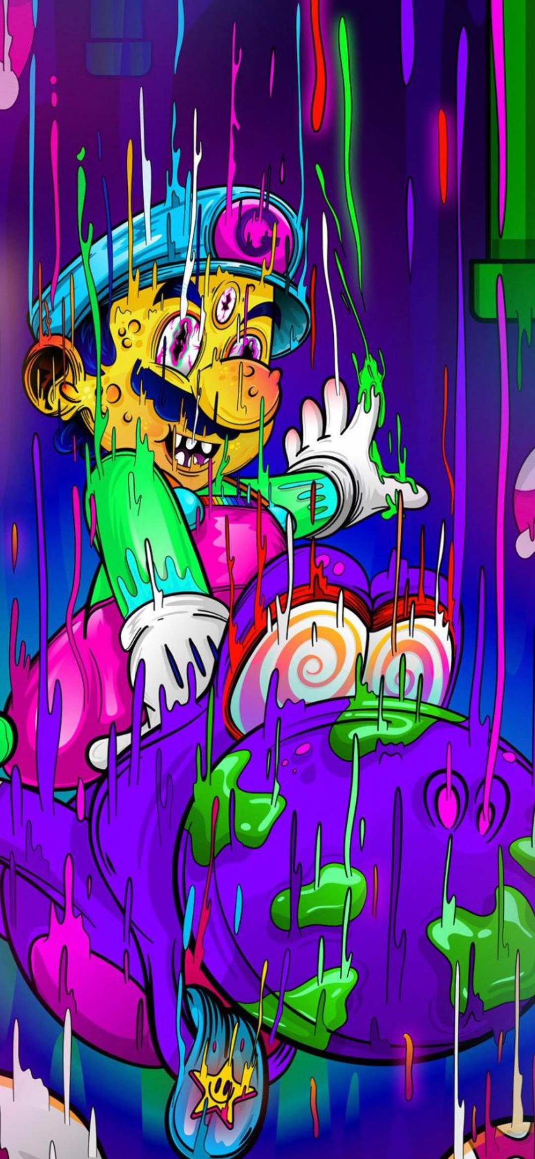Psychedelic Mario World - ghetto wallpaper for OpersCraft