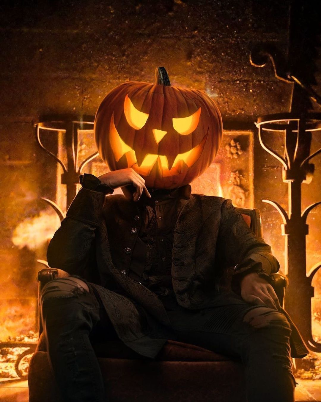 Pumpkin Head Gentleman - halloween wallpaper for OpersCraft