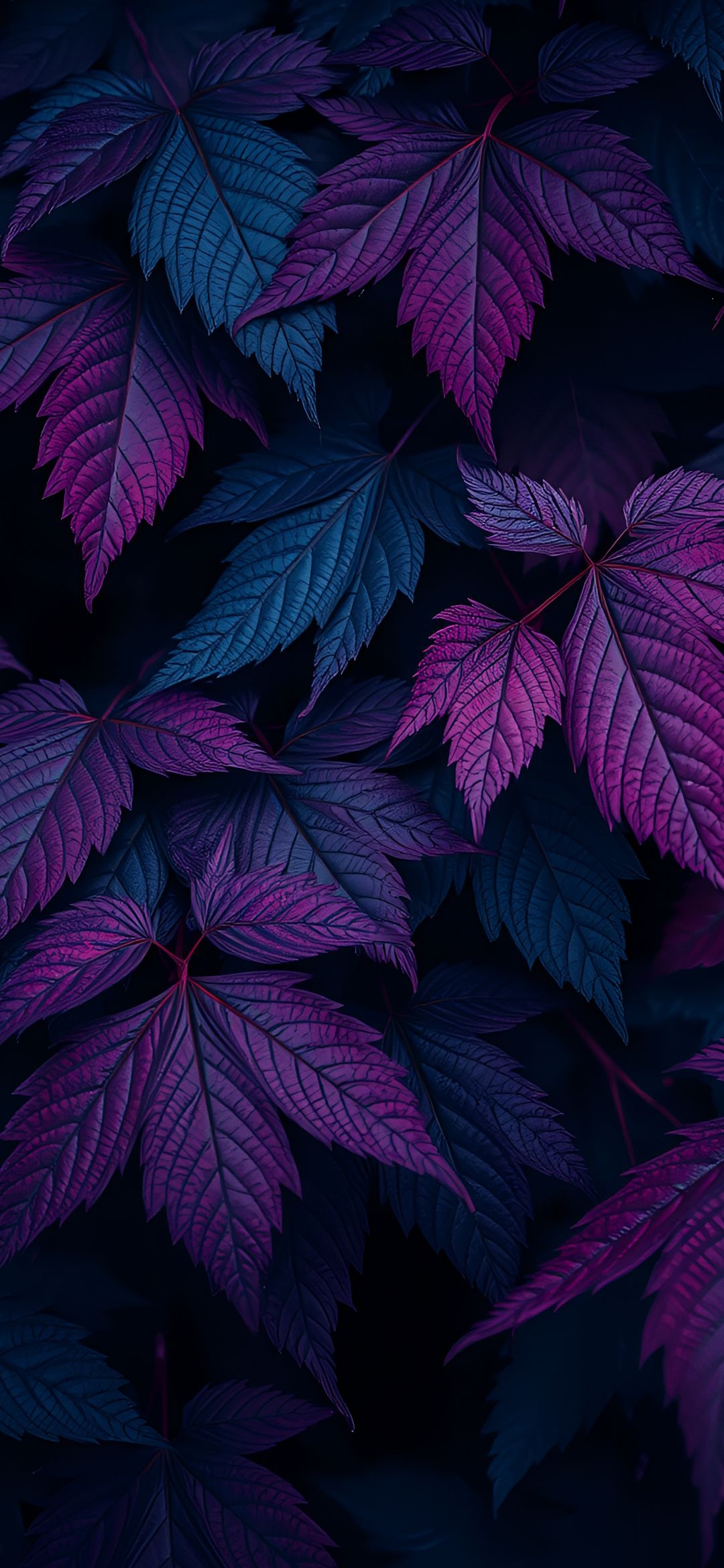 Purple and Blue Leaves - leaf wallpaper for OpersCraft