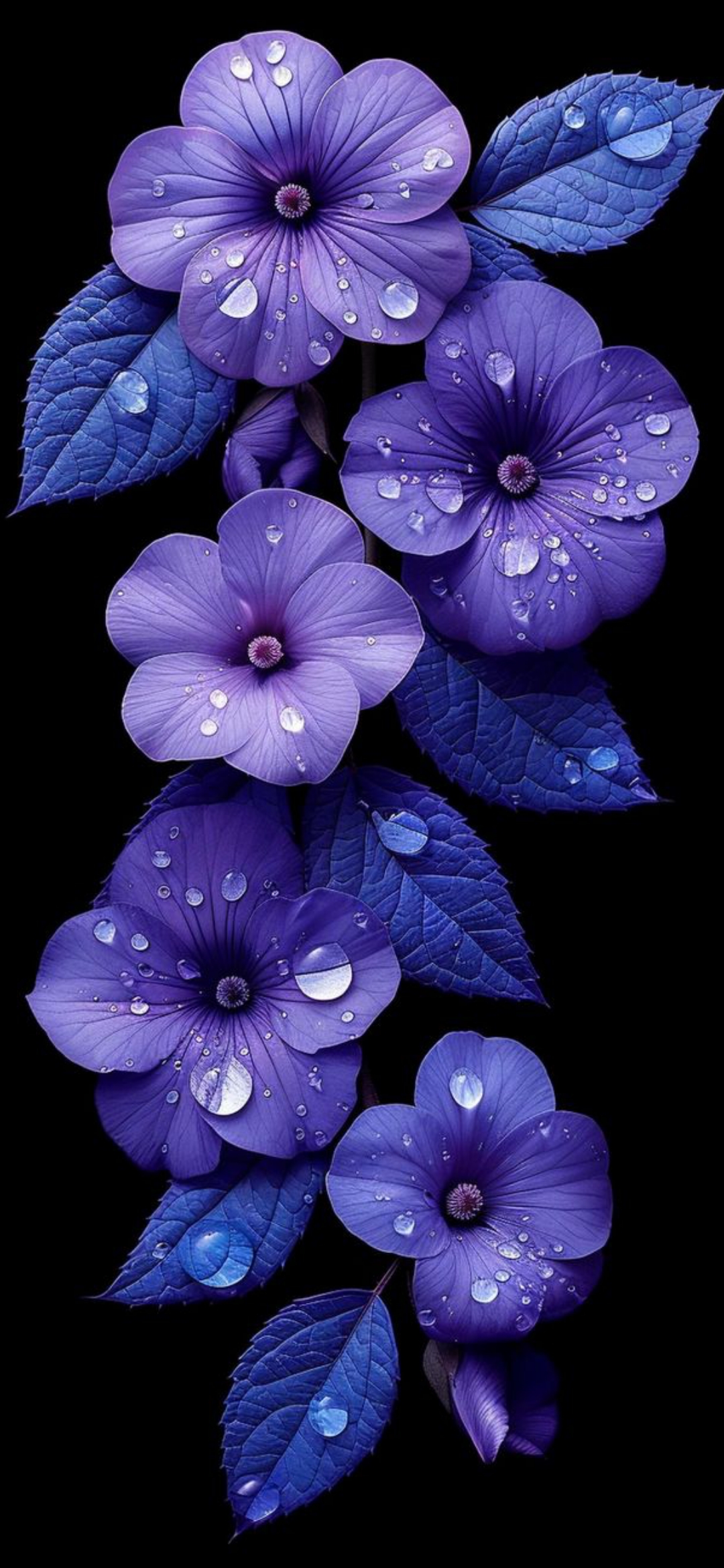 Purple Flowers with Dewdrops - flowers wallpaper for OpersCraft