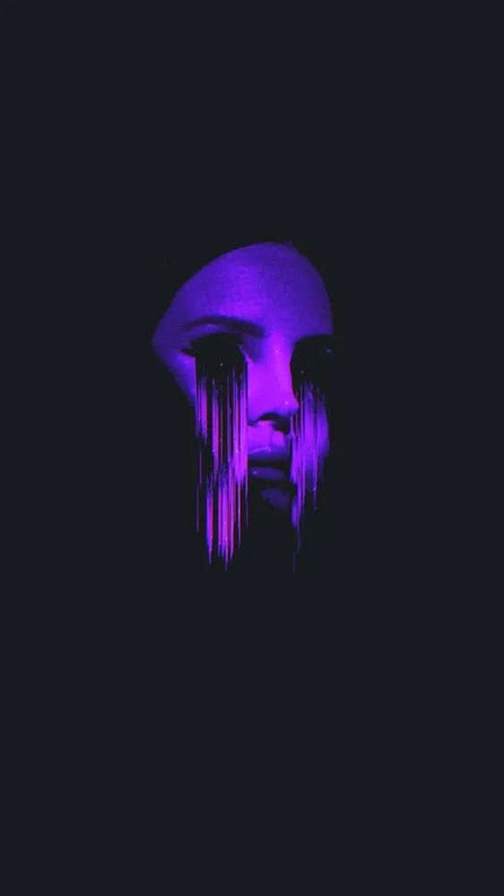 Purple Glitch Portrait - abstract wallpaper for OpersCraft