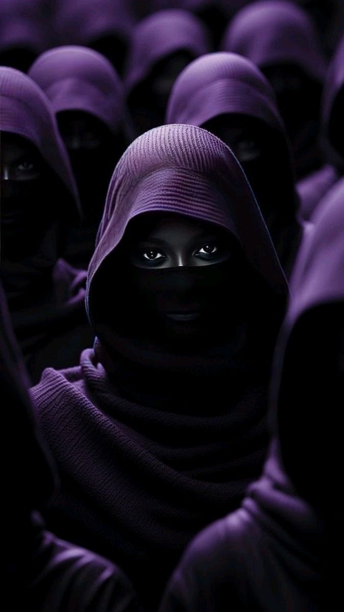 Purple Hooded Figures - neon wallpaper for OpersCraft