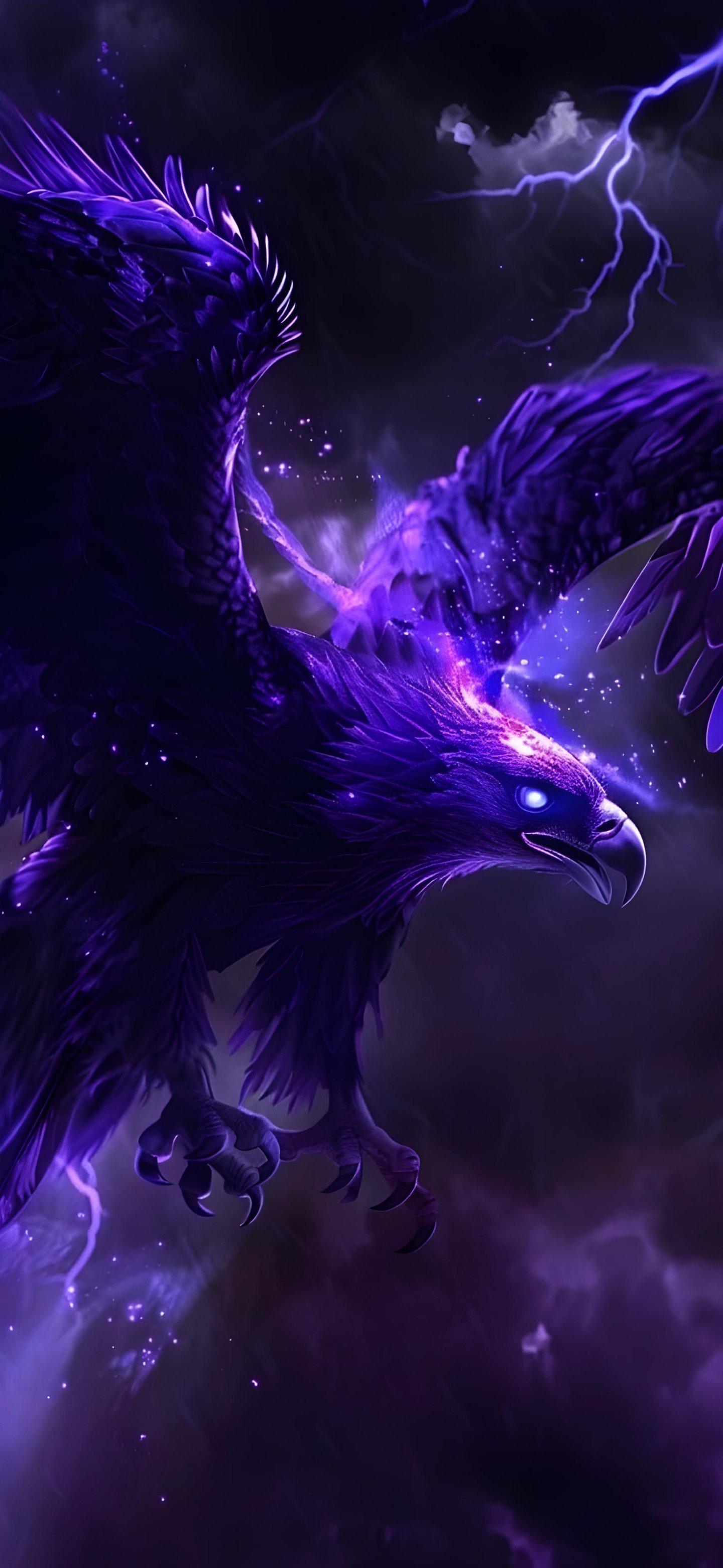 Purple Lightning Eagle - eagle wallpaper for OpersCraft