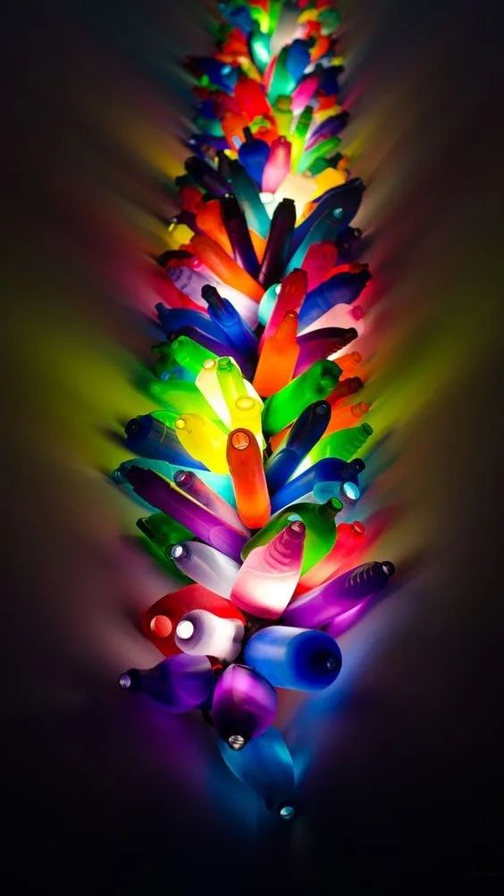Rainbow Bottle Light Display - abstract wallpaper for OpersCraft