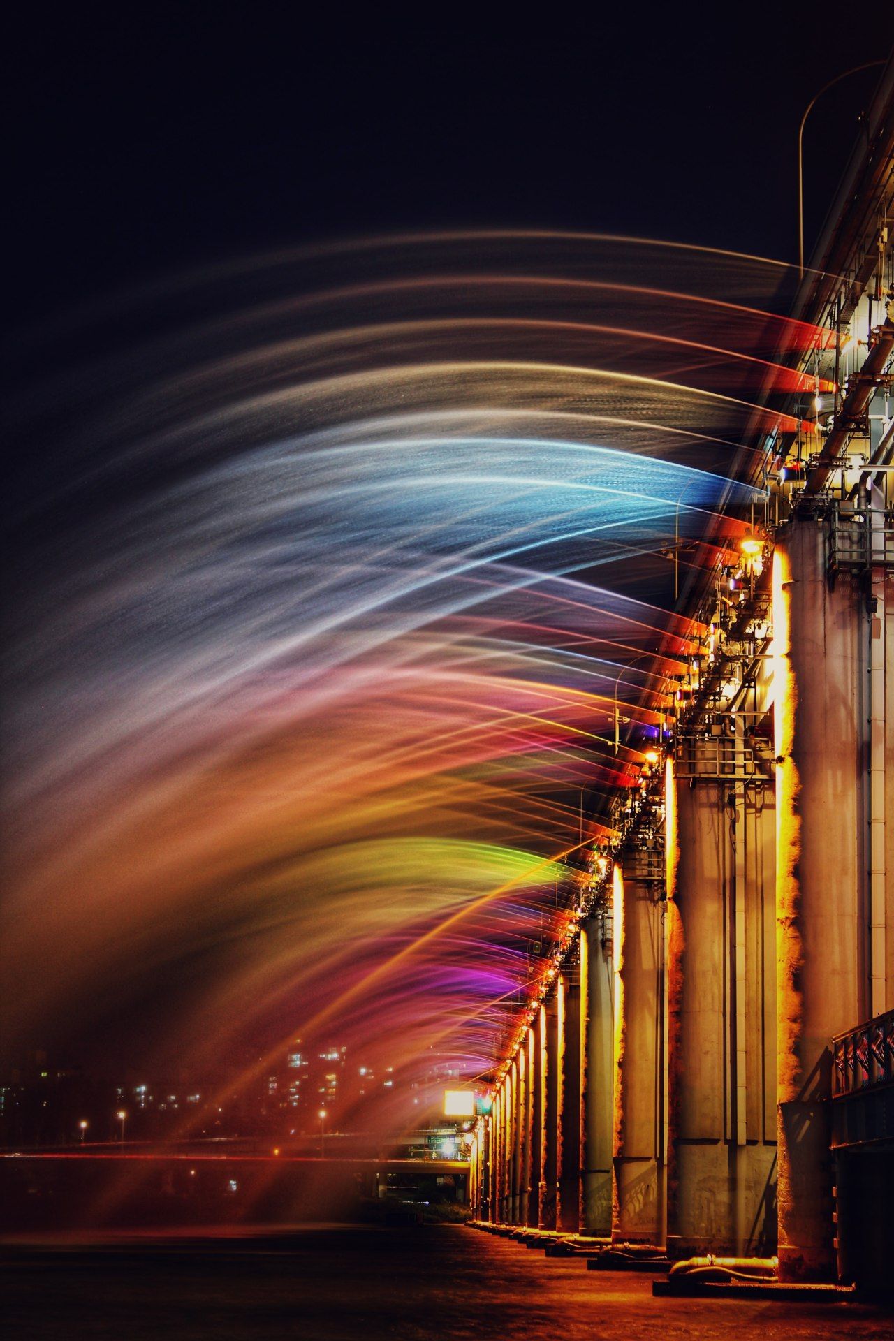 Rainbow Bridge at Night - city wallpaper for OpersCraft