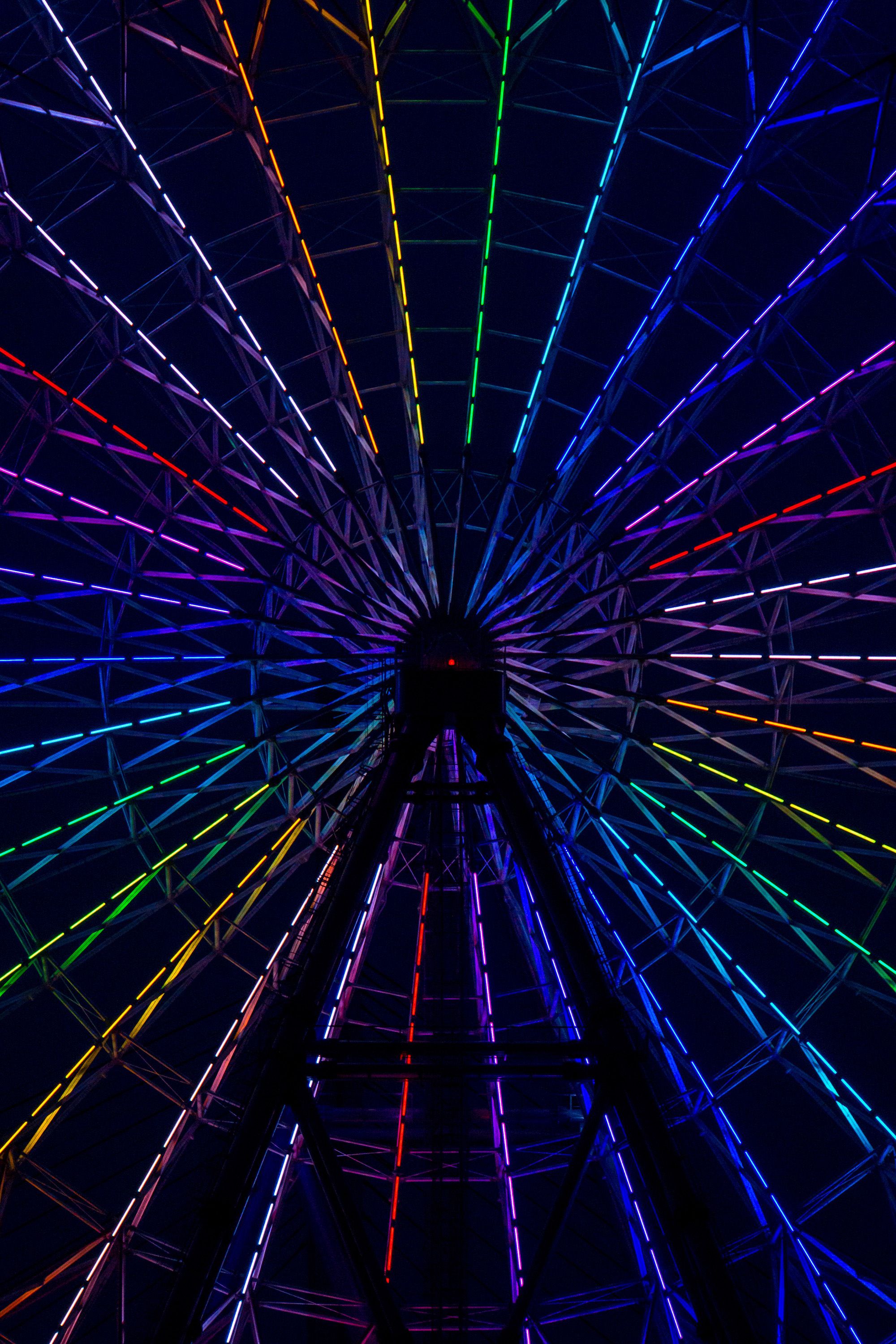 Rainbow Ferris Wheel Lights - random wallpaper for OpersCraft