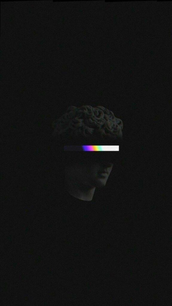 Rainbow Glitch Statue - abstract wallpaper for OpersCraft