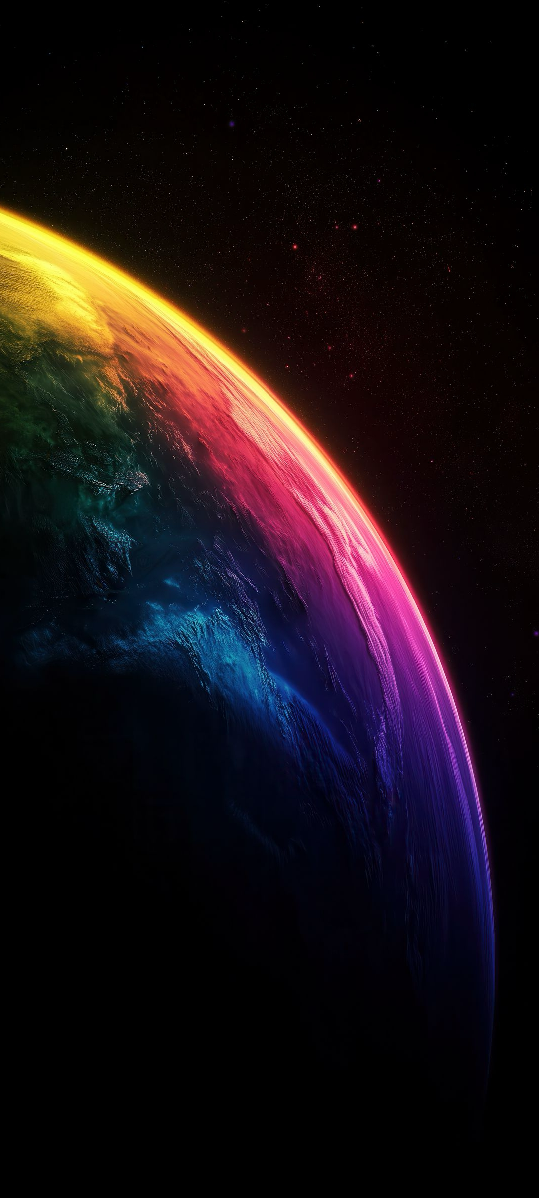 Rainbow Planet in Space - planet wallpaper for OpersCraft