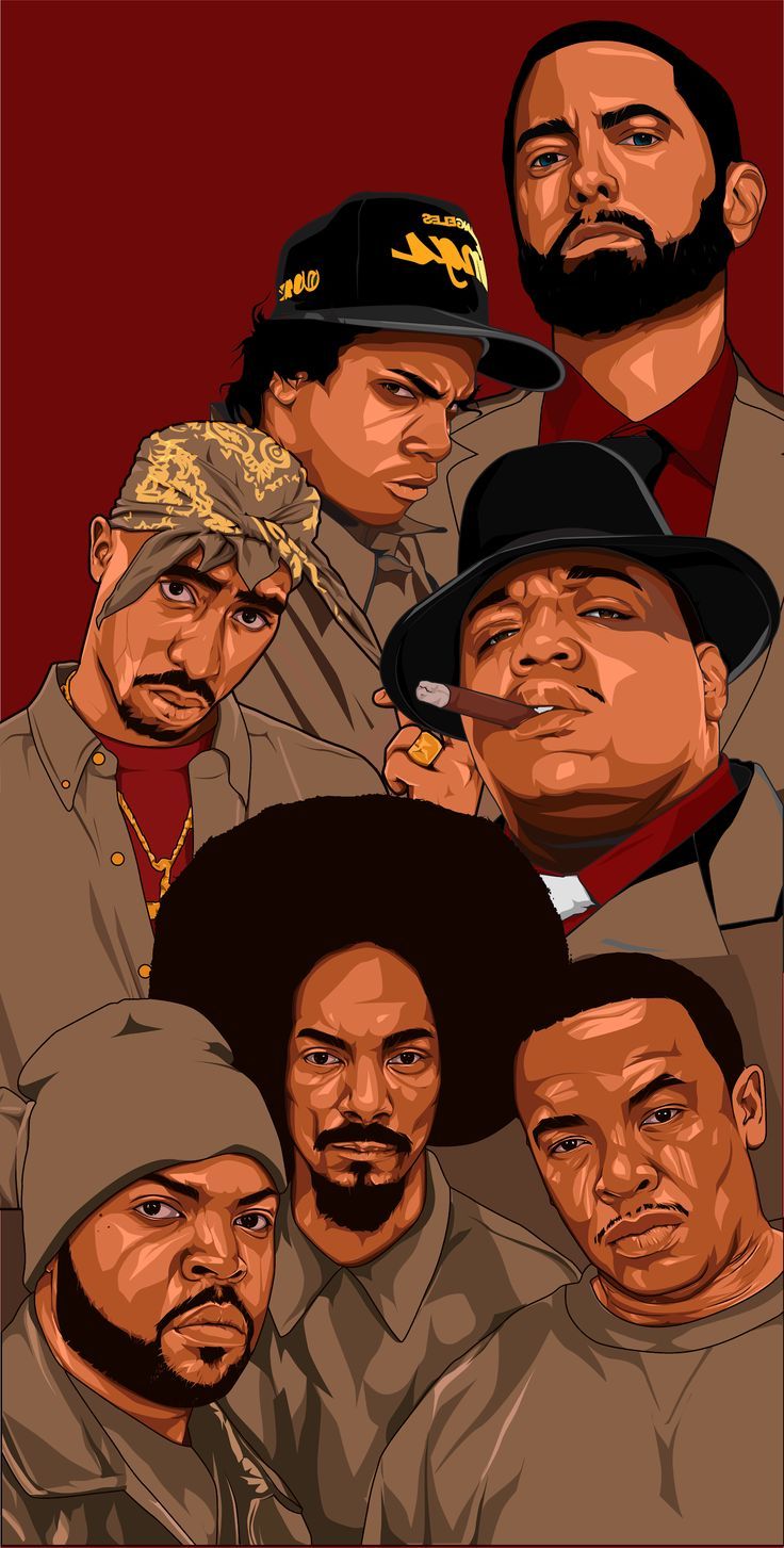 Rap Legends Illustration - hip-hop wallpaper for OpersCraft