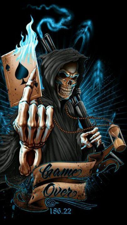 Reaper's Ace Card - skull wallpaper for OpersCraft