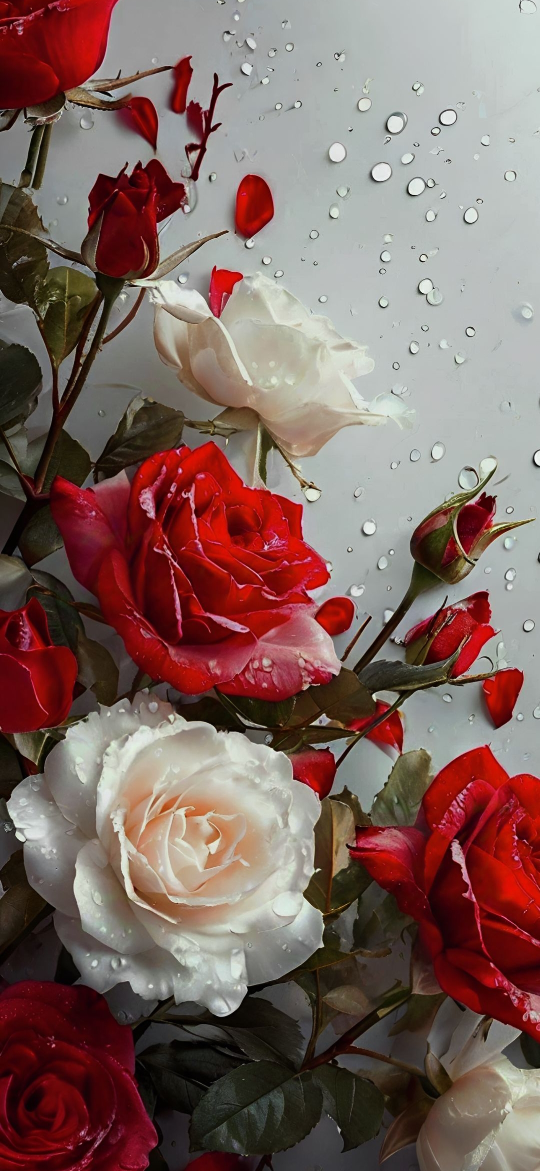 Red and White Roses - floral wallpaper for OpersCraft