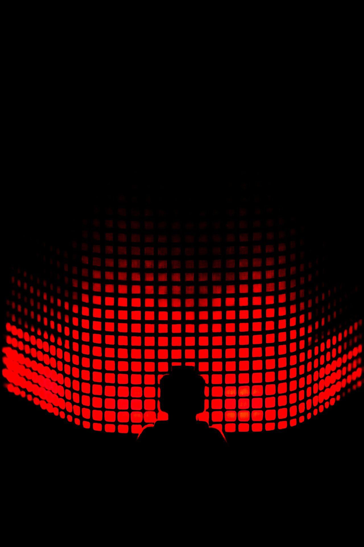 Red Grid Silhouette - abstract wallpaper for OpersCraft