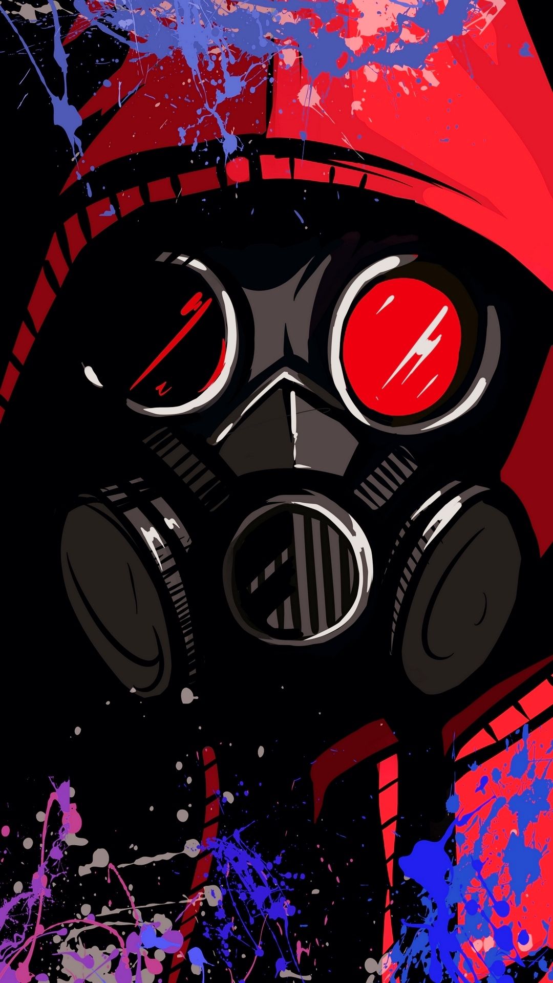 Red Hooded Gas Mask - games wallpaper for OpersCraft